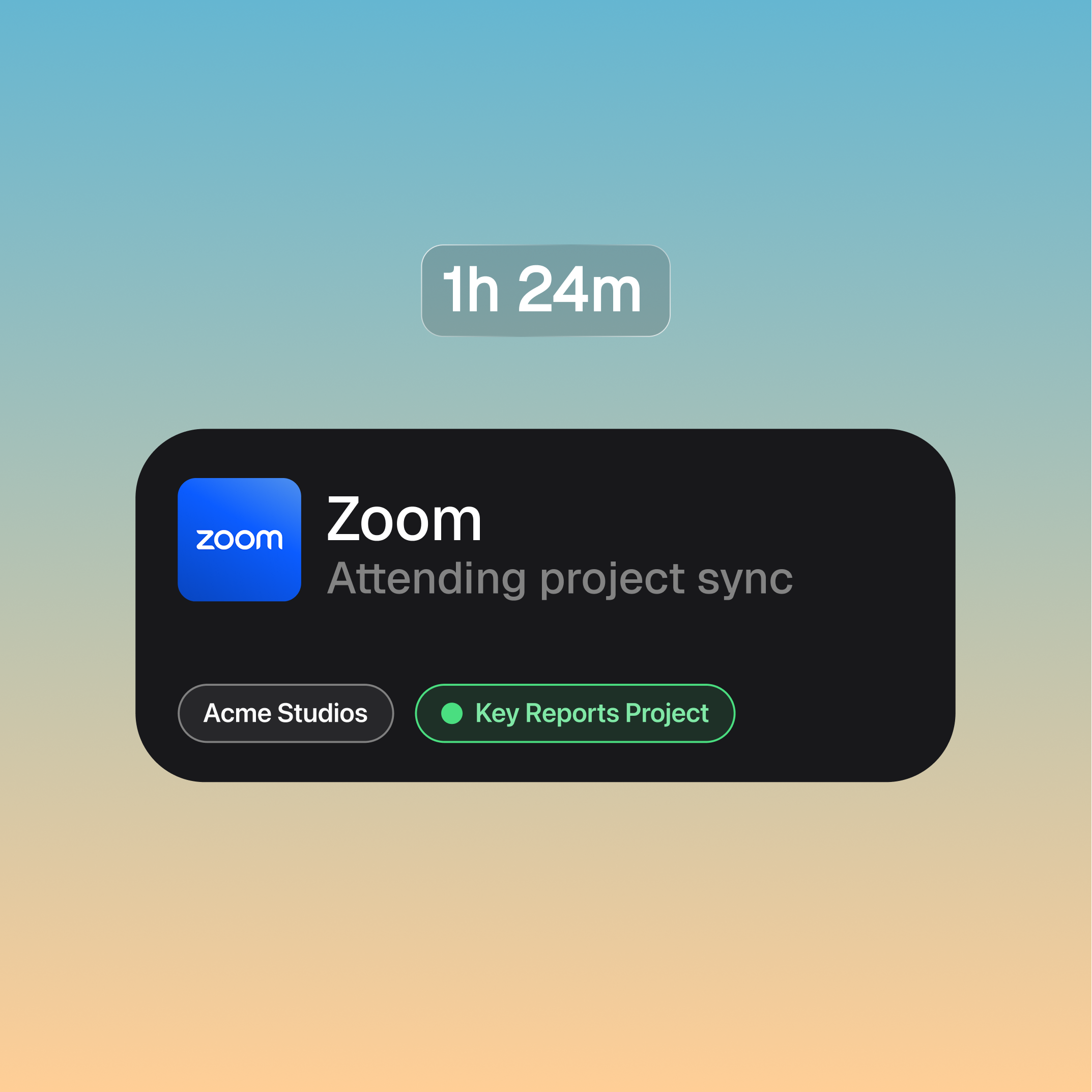 Real Soon showing the split between creative work and admin time